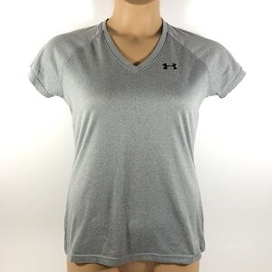 SIZE XL Under Armour Women's Light Gray V-Neck Tee